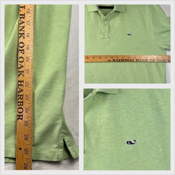 Vineyard Vines Slim Fit Mens Polo Shirt Light Green Sz L Golf Short Sleeve Polo - Picture 6 of 11